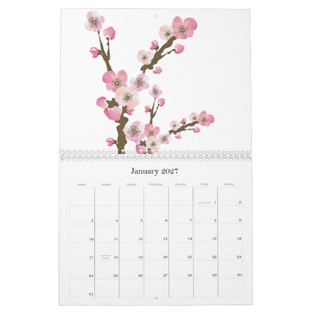 Calendrier floral (Jan 2027)