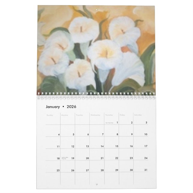 Calendrier FLORAL (Jan 2026)