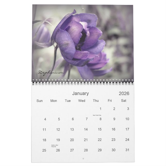 Calendrier floral 2013 de photographie (Jan 2026)