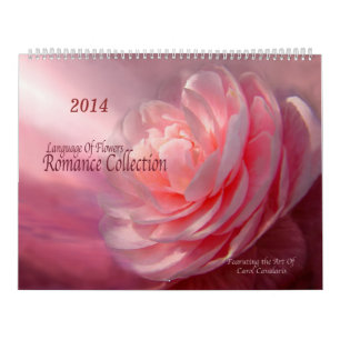 Calendrier floral 2014 d'art de collection Romance