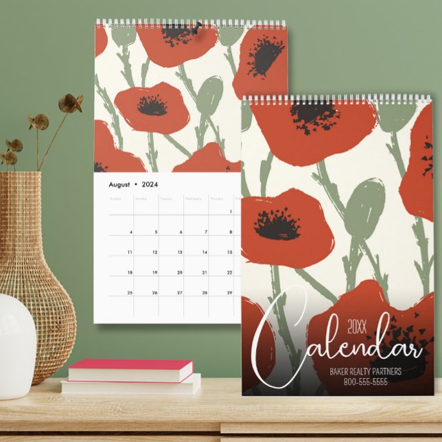 Calendrier floral 2024 (Available in 3 sizes, favorite photos printed in vibrant color on sturdy paper.
)