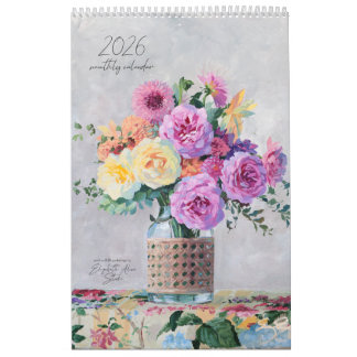 Calendrier Floral and still life paintings 2026 calendar