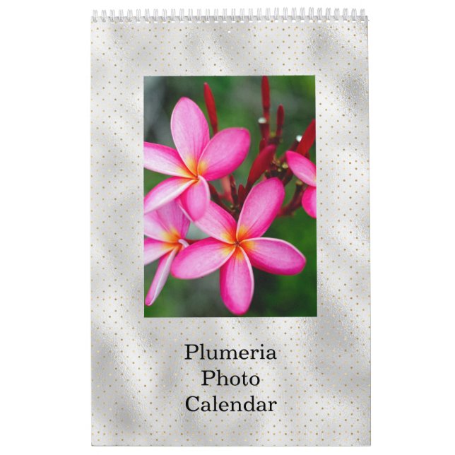 Calendrier Flore Plumeria Fleurs tropicales Photo (Protection)