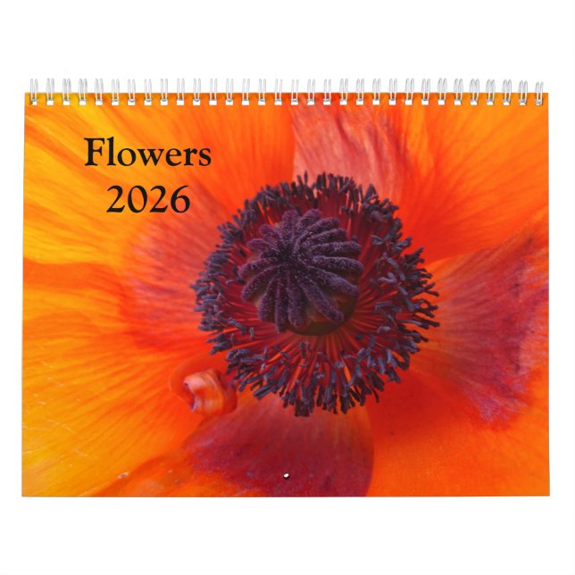 Calendrier Flowers 2026 a Calendar (Protection)