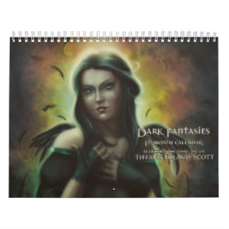 Calendrier foncé d'imaginaire du royaume de