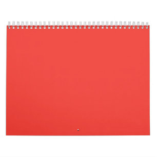 Calendrier Fond Uni Rouge Clair   Design Moderne