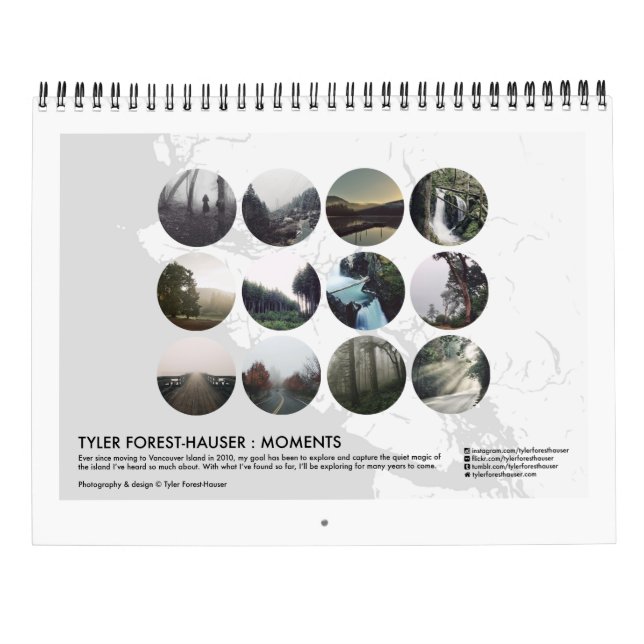 Calendrier Forêt-Hauser de Tyler : Moments (Dos)