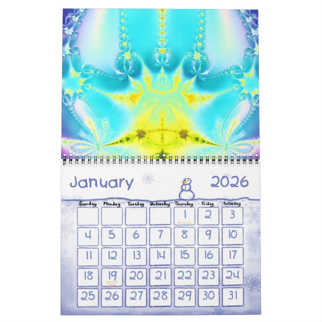 Calendrier Fractales 2011-2012 (Jan 2026)