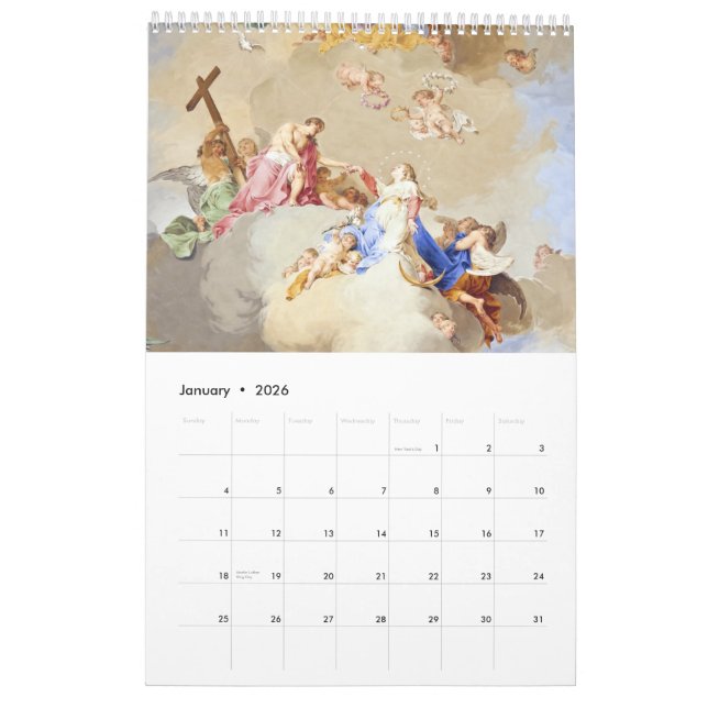 Calendrier Fresque des monastères bavarois (Jan 2026)