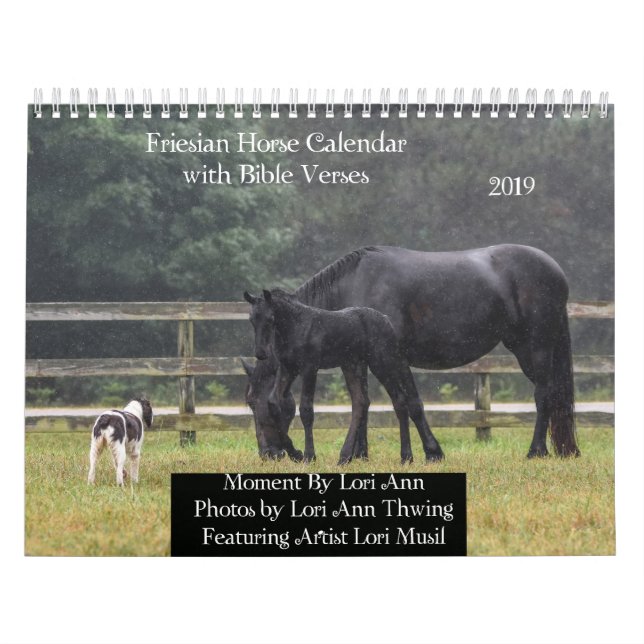 Calendrier frison de cheval avec des vers de bible (Protection)
