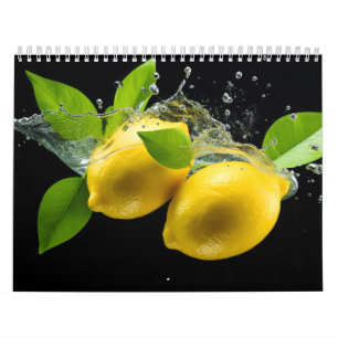 Calendrier Fruits frais Assortiment Aliments colorés sains