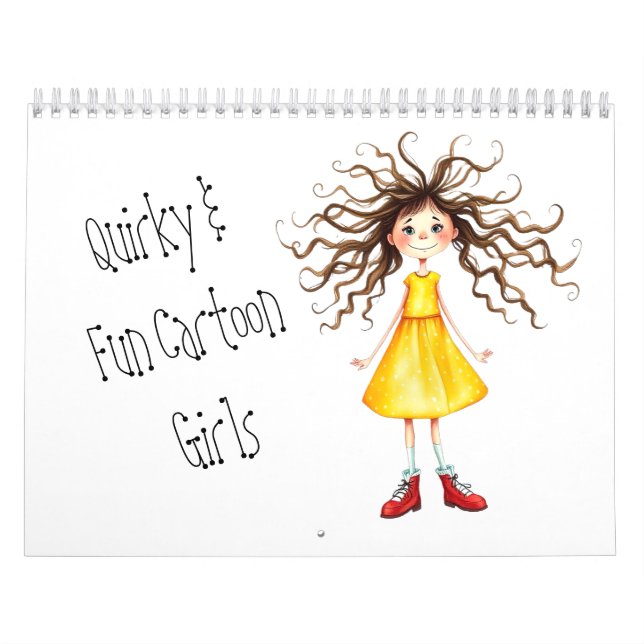 Calendrier Fun & Quirky Dessin de filles (Protection)