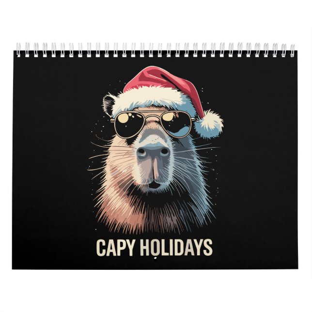 Calendrier Funny Christmas Capy Holidays Xmas Capybara  (Protection)