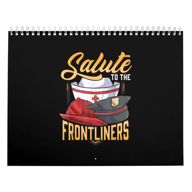 Calendrier Funny Police Pompier Frontliner Infirmières Cadeau (Protection)