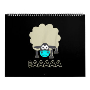 Calendrier Funny Sheep With Face Mask Sheeple Venin
