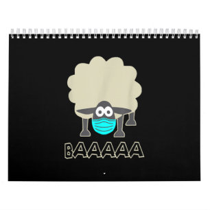 Calendrier Funny Sheep With Face Mask   Sheeple Venin