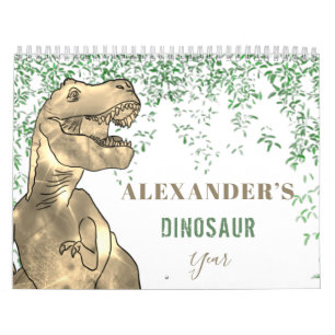 Calendrier Garçons Dinosaures personnalisés