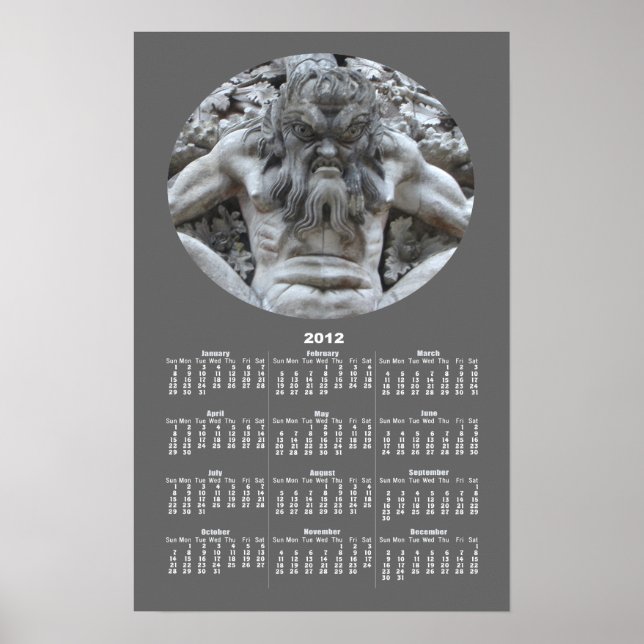 calendrier Gargoyle portugais ~ impression (Devant)