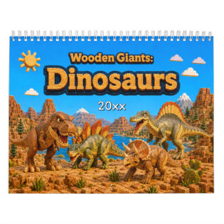 Calendrier Géants de Bois : Dinosaures | Mur de Dinosaures Co