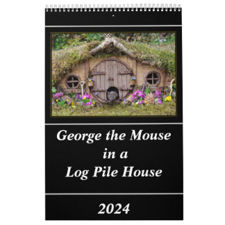 Calendrier George la souris dans une pile de journal Calendri