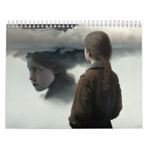 Calendrier Girl with clouds