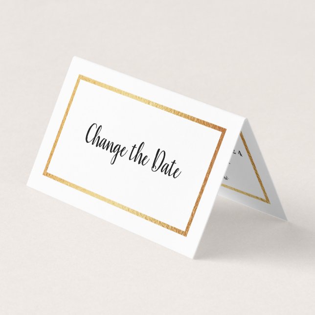 Calendrier Gold Moderne Changer la carte Date (Devant)