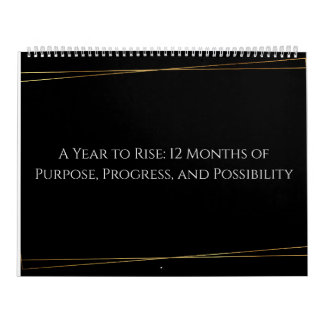 Calendrier Golden Focus: Minimalist Inspirational 12-Calendar