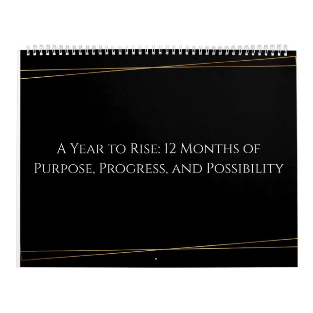Calendrier Golden Focus: Minimalist Inspirational 12-Calendar (Protection)