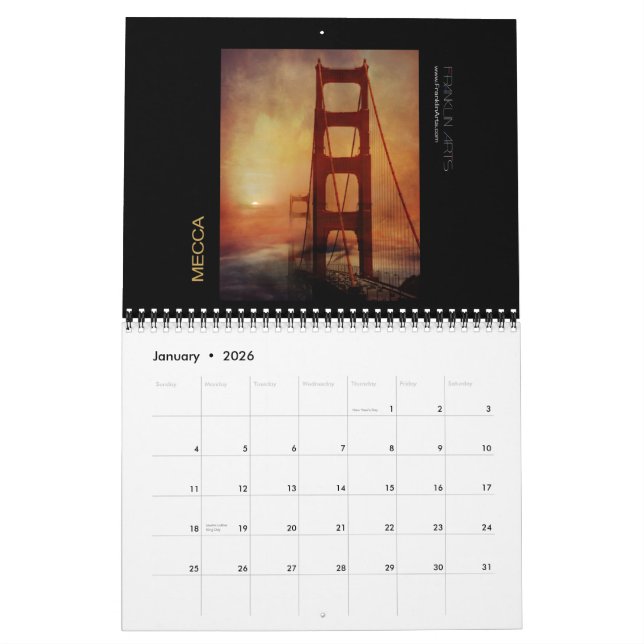 Calendrier Golden gate bridge 2013 a inspiré l'illustration (Jan 2026)