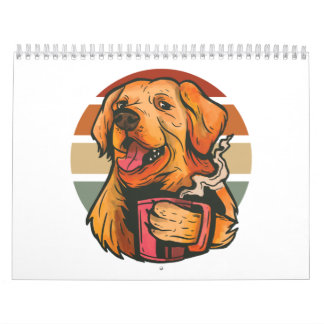 Calendrier Golden Retriever boit du café T-Shirt