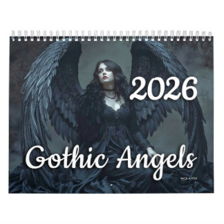 Calendrier Gothic Angels 2026 Calendar