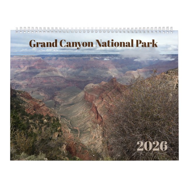 Calendrier Grand Canyon 12-Month Photographic 2026 Calendar (Protection)
