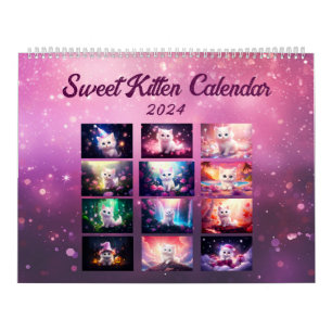 Calendrier grand format deux pages Sweet Kitten