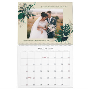 Calendrier Green Foliage Nouveaux mariés Première année Photo