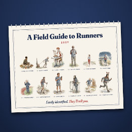 Calendrier Guide de terrain pour coureurs 2027 Course drôle