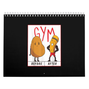 Calendrier Gymnase De Pomme De Terre Amusante Avant L'Exercic