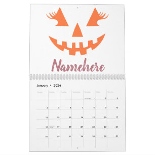 Calendrier Halloween Citrouille Jack-o'-lantern fille personn