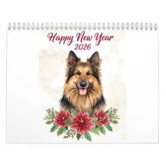 Calendrier Happy New Year 2026 Dog Art
