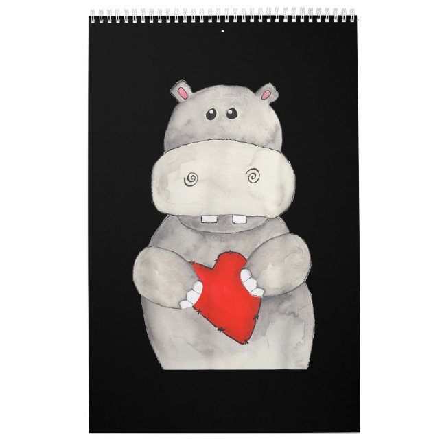 Calendrier Hippopotame de l'Hippopotame| Love Hippo (Protection)