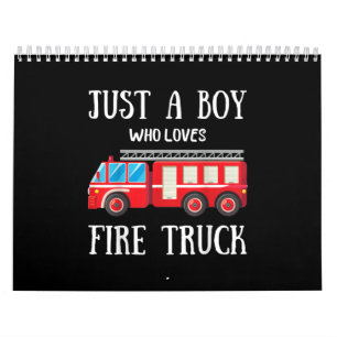 Calendrier Homme Juste Un Garçon Qui Aime Le Camion De Feu