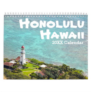 Calendrier Honolulu, Oahu, Hawaii Photographie Balnéaire