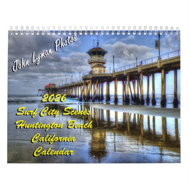 Calendrier Huntington Beach. Scenes 2026 (Protection)