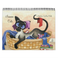 Illustration de chat siamois par AmyLyn Bihrle