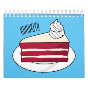 Calendrier Illustration de dessin animé sur le gâteau