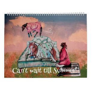 Calendrier illustrations de chevaux amusantes de mes histoire