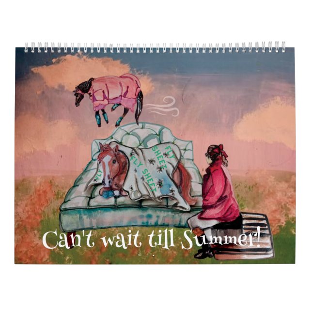 Calendrier illustrations de chevaux amusantes de mes histoire (Dos)