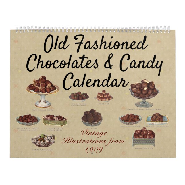 Calendrier Illustrations de chocolats et bonbons (Protection)