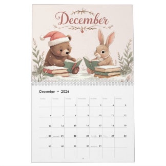 Calendrier Illustrations fantaisistes de Cottagecore pour l'é
