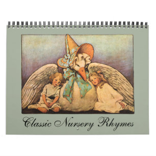 Calendrier Illustrations vintages Mère Goose Nursery Rhymes