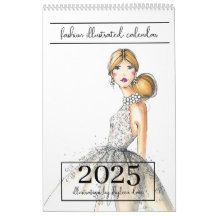 Calendrier illustré 2025 de mode chic